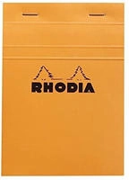 Rhodia Notizblock 13200C, kariert, A6, 80 g/m&sup2;, 80 Blatt, orange