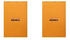Rhodia Notizblock Nr. 19 A4+ 21x31,8cm 80 Blatt 80g blanko orange (19000C)