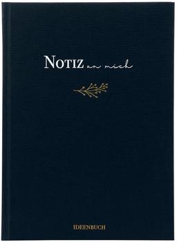 Goldbuch Notizbuch Notiz an mich Dunkelblau