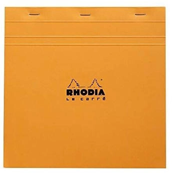 Rhodia Notizblock Le Carre quadratisch 21x21cm 80 Blatt 80g kariert orange (210200C)