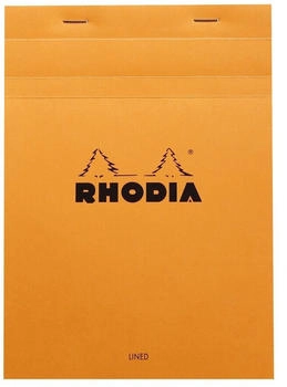 Rhodia Notizblock Nr. 16 A5 14,8x21cm 80 Blatt 80g liniert mit Rand orange (16600C)