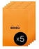 Rhodia Notizblock Nr. 19 A4+ 21x31,8cm 80 Blatt 80g kariert orange (19200C)