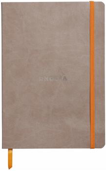 Rhodia Notizbuch Flex A5 liniert 90g/qm 80 Blatt mausgrau (117404C)