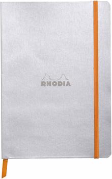 Rhodia Notizbuch Flex A5 liniert 90g/qm 80 Blatt silber (117401C)
