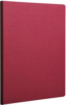 Clairefontaine Notizbuch A4 AgeBag Leinenoptik blanko 96 Blatt rot (791402C)