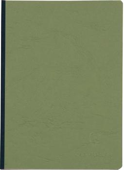Clairefontaine Notizbuch A5 AgeBag Leinenoptik kariert 96 Blatt grün (795423C)