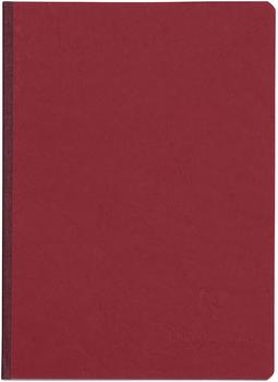 Clairefontaine Notizbuch A5 AgeBag Leinenoptik kariert 96 Blatt rot (795422C)