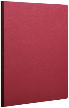 Clairefontaine Notizbuch A5 AgeBag Leinenoptik liniert 96 Blatt rot (795462C)