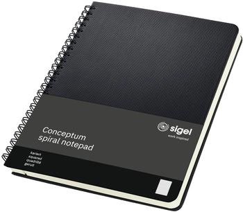 sigel Conceptum Collegeblock A5 kariert Hardcover schwarz (CO822)