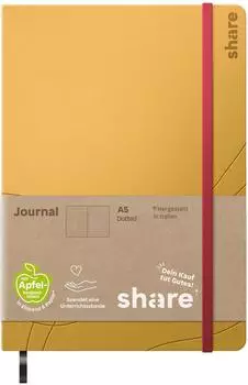 Share Notizbuch A5 punktkariert gelb (Y-07-07-05)