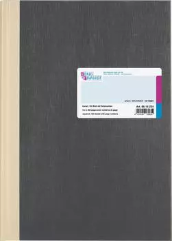 Brunnen König & Ebhardt Geschäftsbuch | A4, 384 Seiten, mit Seitenzahlen, kariert, Kunststoff, grau