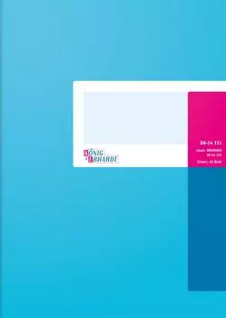 Brunnen König & Ebhardt Geschäftsbuch | A4, 80 Seiten, liniert, Karton, magenta/hellblau