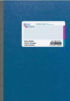 Brunnen König & Ebhardt Kladde | A5, 192 Seiten, liniert, Karton, blau