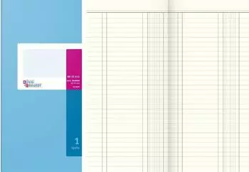 Brunnen König & Ebhardt Spaltenbuch | 2/3 A4, 80 Seiten, 1 Spalten, Karton, magenta/hellblau