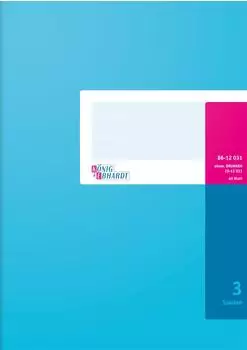 Brunnen König & Ebhardt Spaltenbuch | A4, 80 Seiten, 3 Spalten, Karton, magenta/hellblau