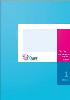 Brunnen König & Ebhardt Spaltenbuch | A5, 80 Seiten, 1 Spalten, Karton, magenta/hellblau