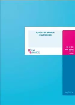 Brunnen König & Ebhardt Waren- und Rechnungseingangsbuch | A4, 80 Seiten, Karton, magenta/hellblau