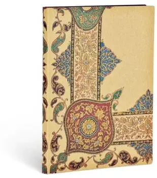 Paperblanks Softcover Notizbuch Paisleymuster auf Elfenbein Kraft, Midi, Liniert