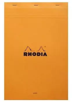 Rhodia Notizblock Nr. 19 A4+ 21x31,8cm 80 Blatt 80g liniert mit Rand orange (19600C)