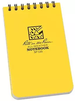 Rite in the Rain All-Weather Notizblock 50 Blatt, gelb, 7,5x12,5cm (3x5")