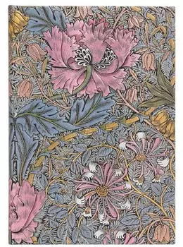 Paperblanks Hardcover Notizbuch Morris Heckenkirsche in Pink, Midi, Liniert