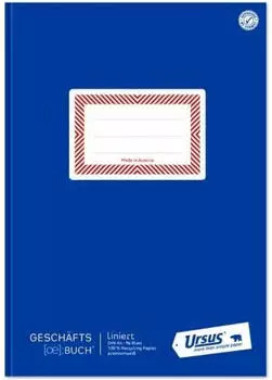 Ursus Gesch&auml;ftsbuch OE DIN A4 liniert, blau, Hardcover, 192 Seiten (608394)