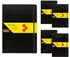 Idena Notizbuch A4 blanko, 5er-Set, 192 Blatt 80g/m², Hardcover schwarz (10053-5)