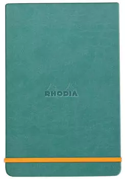 Rhodia Webnotepad A6 Liniert 192 Seiten Kunstledereinband Aqua (194357C)
