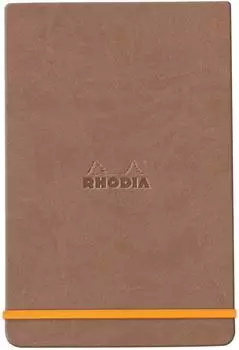 Rhodia Webnotepad A6 liniert, Kunstleder Taupe, 192 Seiten (194347C)