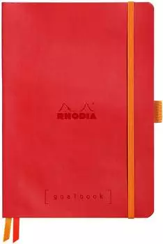 Rhodia Goalbook A5 punktkariert, elfenbein, mohnrot (117753C)