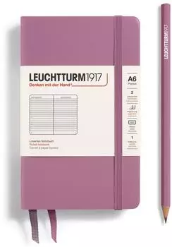 Leuchtturm1917 Notizbuch Pocket A6 Hardcover liniert, dusty rose (372355)