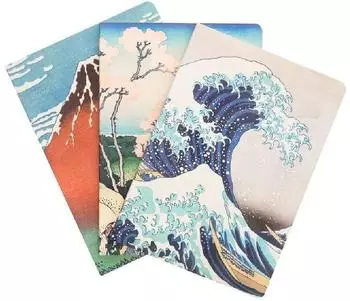 Erik Hokusai Notizb&uuml;cher A5 3er-Set, liniert/punktiert/blanko (PCA5003)