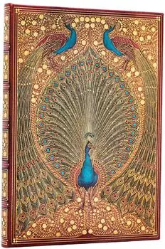 Paperblanks Hardcover Notizbuch, Hafiz&lsquo; Pfauen, Midi, Unliniert