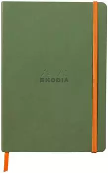 Rhodia Rhodiarama Softcover Notizbuch A5 liniert 80 Blatt Salbeigr&uuml;n (117374C)