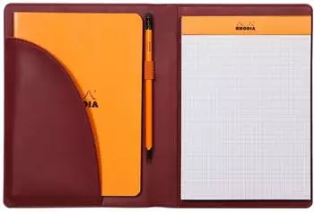 Rhodia Rhodiarama Schreibmappe & Dokumentenhalter N&deg;16 weinrot, Kunstleder A5 (216008C)