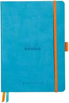 Rhodia Goalbook A5 Dot 90g weiß, türkis (117576C)