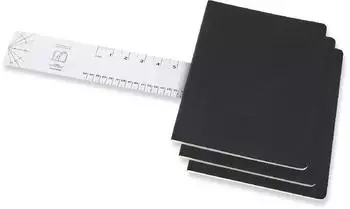 Moleskine Cahier Notizheft Punktraster XLarge, schwarz, 3er Set (QP324)