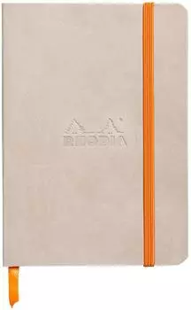 Rhodia Rhodiarama Notizbuch A6 liniert, beige, Kunstleder (117305C)