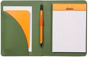 Rhodia Rhodiarama Klemmbrett & Dokumentenmappe N&deg;13, A6, Kunstleder, salbei (213003C)