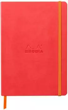 Rhodia Rhodiarama Notizbuch A5 liniert, Softcover Kunstleder, koralle (117380C)