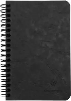 Clairefontaine Nomaddict Notizheft 5er-Pack, 11x17cm, 120 linierte Blätter, schwarz (786161Cpack)