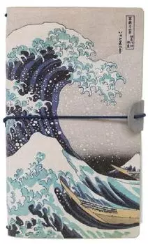 Erik Reisetagebuch Hokusai Große Welle, Kunstleder, 19,6x12cm (CTBV021)