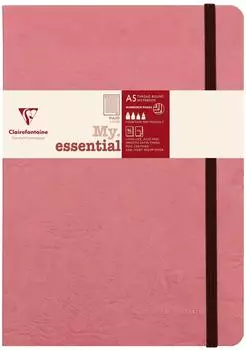 Clairefontaine My.Essential 5er-Pack Notizbuch A5 liniert, antikrosa (793466Cpack)