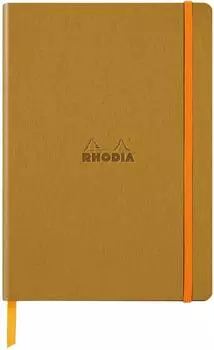 Rhodia Rhodiarama Notizbuch A5, Softcover, punktkariert, gold (117476C)