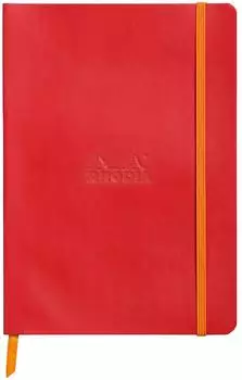 Rhodia Notizbuch A5 Dot, Kunstleder, mohnrot, 160 Seiten (117463C)