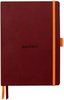 Rhodia Goalbook Notizheft A5 Dot elfenbein, weinrot (117800C)