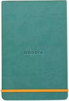 Rhodia Webnotepad A5 liniert, Kunstleder, wassergr&uuml;n (194388C)