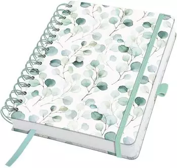 sigel Jolie Spiralnotizbuch A5 blanko, grün, 240 Seiten, 120g (JN656)