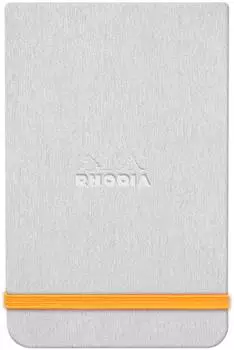 Rhodia Rhodiarama Webnotepad A5, liniert, 192 Seiten, Kunstleder, silber (194374C)