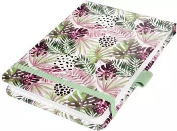 sigel Jolie Notizblock "Jungle Fever" A6+ dotted, mintgr&uuml;n/rosa, Hardcover (JN354)